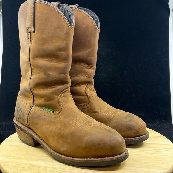 Dan Post DP69691 Men Albuquerque Brown Leather Waterproof Steel Toe Boots 8.5D - Picture 3 of 9